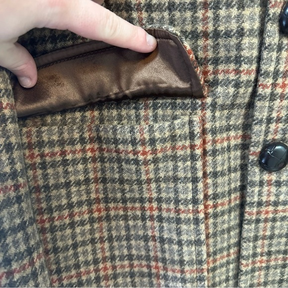 Vintage Pendleton men’s wool overcoat houndstooth plaid size 40 - Picture 8 of 17